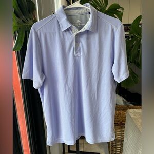 Men’s Tommy Bahama super soft short sleeve polo shirt light periwinkle blue Med